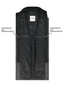 ROY ROBSON, Mantel, Mikrofaser Wattiert, Dunkelgrau Meliert -Herrenausstatter Verkaufe 449975 norm3