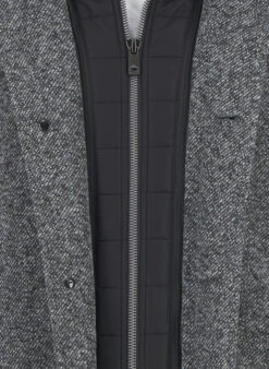 ROY ROBSON, Mantel, Mikrofaser Wattiert, Dunkelgrau Meliert -Herrenausstatter Verkaufe 449975 norm4