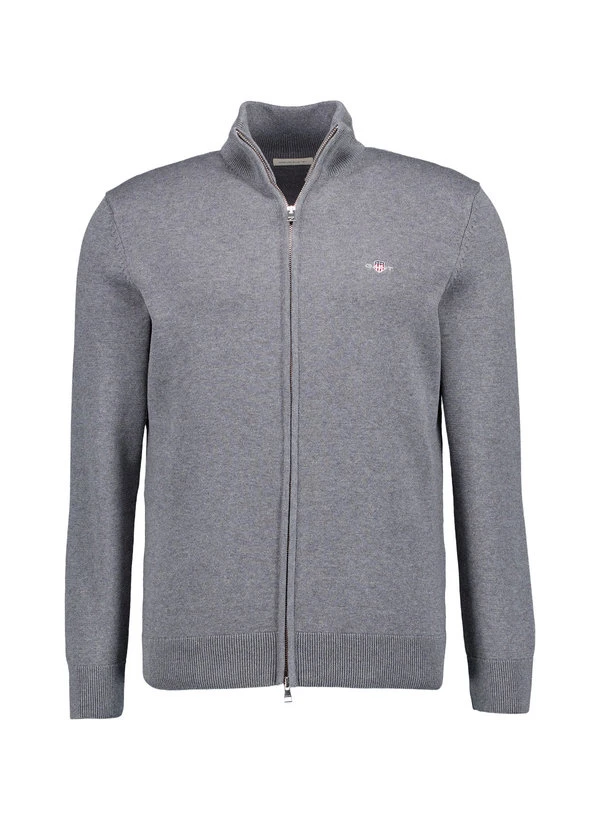 Gant, Cardigan,Baumwolle, dunkelgrau meliert Gant, Cardigan,Baumwolle, Dunkelgrau Meliert -Herrenausstatter Verkaufe 449978 norm