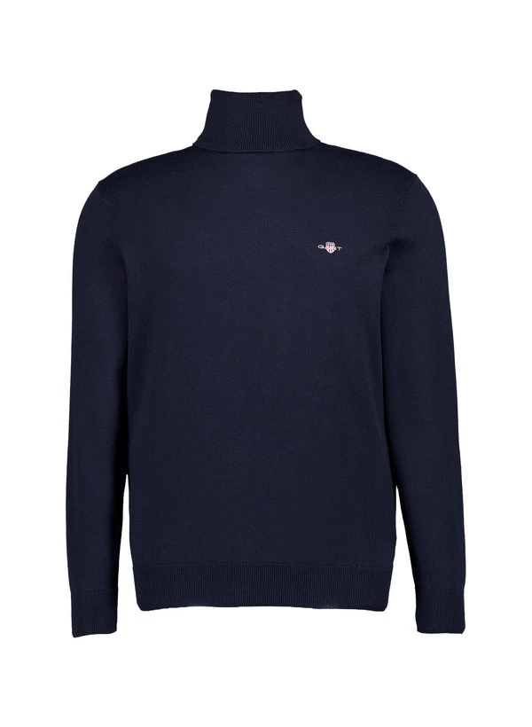 Gant, Rollkragenpullover, Baumwolle, navy Gant, Rollkragenpullover, Baumwolle, Navy -Herrenausstatter Verkaufe 449991 norm