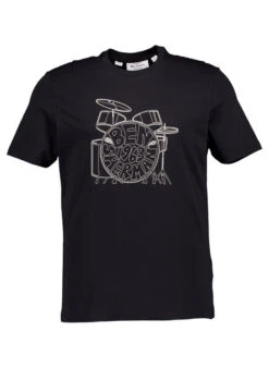 Ben Sherman, T-Shirt, Regular Fit, Bio Baumwolle, Schwarz