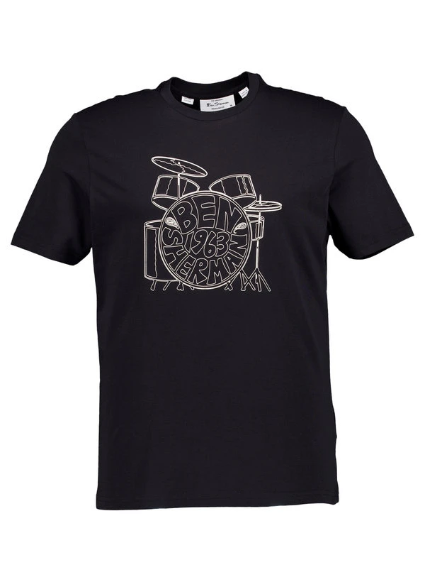 Ben Sherman, T-Shirt, Regular Fit, Bio Baumwolle, schwarz Ben Sherman, T-Shirt, Regular Fit, Bio Baumwolle, Schwarz -Herrenausstatter Verkaufe 450042 norm