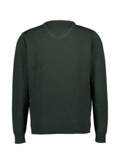 Fynch-Hatton, Pullover, Baumwolle, Dunkelgrün Meliert -Herrenausstatter Verkaufe 450065 norm2