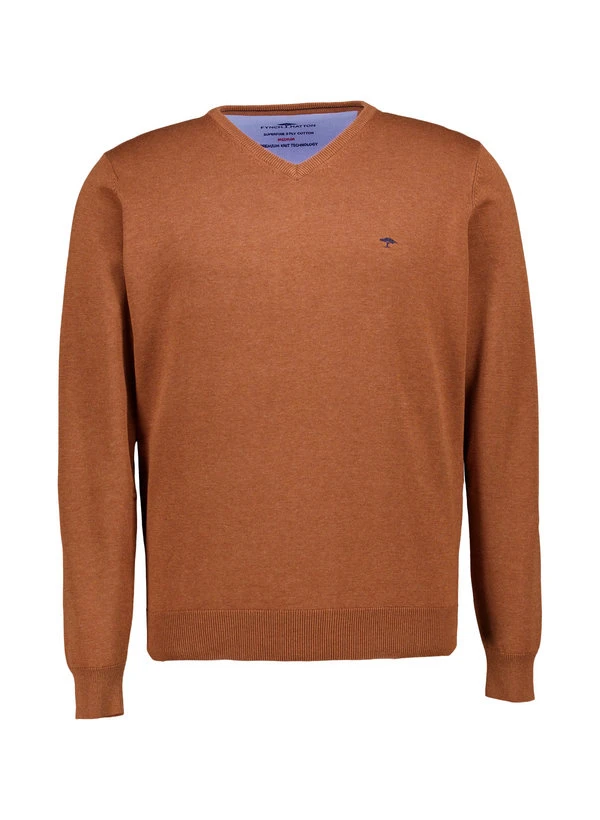 Fynch-Hatton, Pullover, Baumwolle, hazel meliert Fynch-Hatton, Pullover, Baumwolle, Hazel Meliert -Herrenausstatter Verkaufe 450067 norm