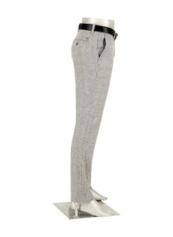 Alberto, Hose Lou, Regular Fit, Wolle Waschbar, Greige Kariert -Herrenausstatter Verkaufe 450098 norm2