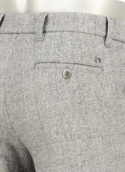 Alberto, Hose Lou, Regular Fit, Wolle Waschbar, Greige Kariert -Herrenausstatter Verkaufe 450098 norm6