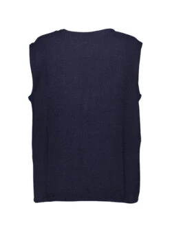 Fynch-Hatton, Stickweste, Baumwolle-Wolle, Navy -Herrenausstatter Verkaufe 450112 norm2