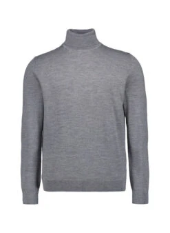 Fynch-Hatton, Rollkragenpullover, Merinowolle, Grau Meliert