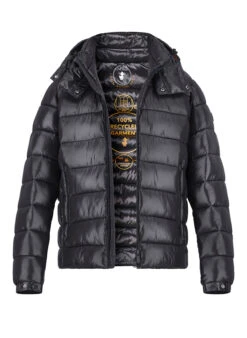 SAVE THE DUCK, Steppjacke Florian, Mikrofaser PLUMTECH®, Schwarz