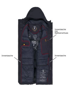 SAVE THE DUCK, Mantel Wilson, Mikrofaser PLUMTECH®, Blauschwarz -Herrenausstatter Verkaufe 450180 norm3