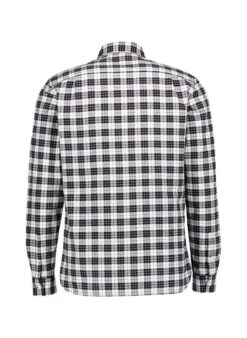 Fred Perry, Hemd, Baumwolle, Ecru-schwarz Kariert -Herrenausstatter Verkaufe 450203 norm2