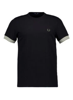 Fred Perry, T-Shirt, Baumwolle, Schwarz