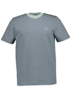 Fred Perry, T-Shirt, Baumwolle, Blau-grün Gestreift