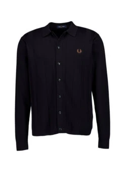 Fred Perry, Hemd, Strick, Schwarz