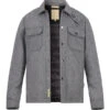 WOOLRICH, Overshirt, Wolle Daunenfutter, Grau Gemustert
