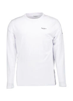 Pepe Jeans, Longsleeve, Slim Fit, Baumwolle, Weiß
