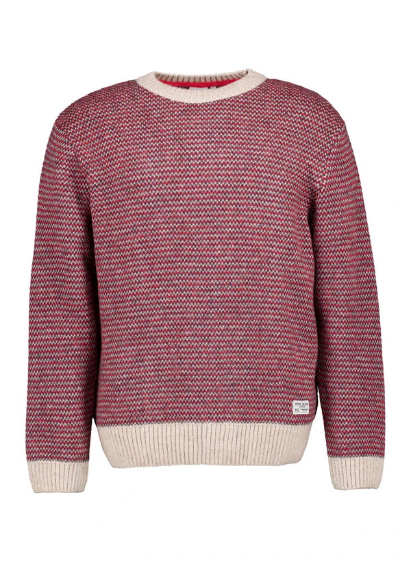 Pepe Jeans, Pullover Pacey, Mikrofaser, rot gemustert Pepe Jeans, Pullover Pacey, Mikrofaser, Rot Gemustert -Herrenausstatter Verkaufe 450287 norm