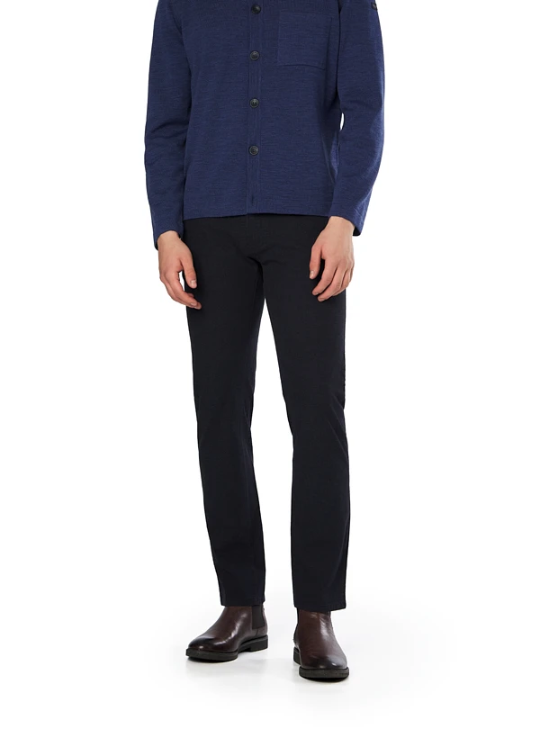 Pierre Cardin, Hose Lyon, Baumwolle, blau meliert Pierre Cardin, Hose Lyon, Baumwolle, Blau Meliert -Herrenausstatter Verkaufe 450296 norm