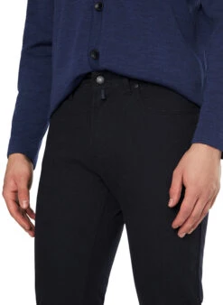 Pierre Cardin, Hose Lyon, Baumwolle, Blau Meliert 3 Pierre Cardin, Hose Lyon, Baumwolle, Blau Meliert -Herrenausstatter Verkaufe 450296 norm3