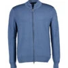Pierre Cardin, Cardigan, Merinowolle, Stahlblau