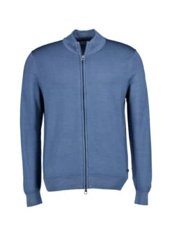 Pierre Cardin, Cardigan, Merinowolle, Stahlblau