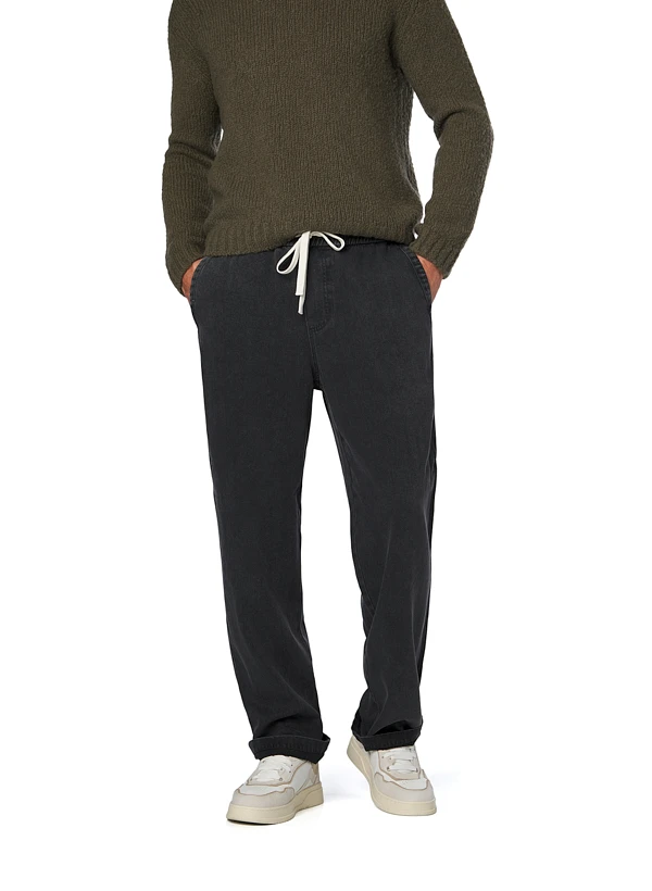 JUVIA, Hose Klaus, Lyocell-Viskose, schwarz JUVIA, Hose Klaus, Lyocell-Viskose, Schwarz -Herrenausstatter Verkaufe 450331 norm