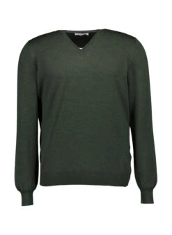 Gran Sasso, Pullover, Schurwolle, Flaschengrün Meliert