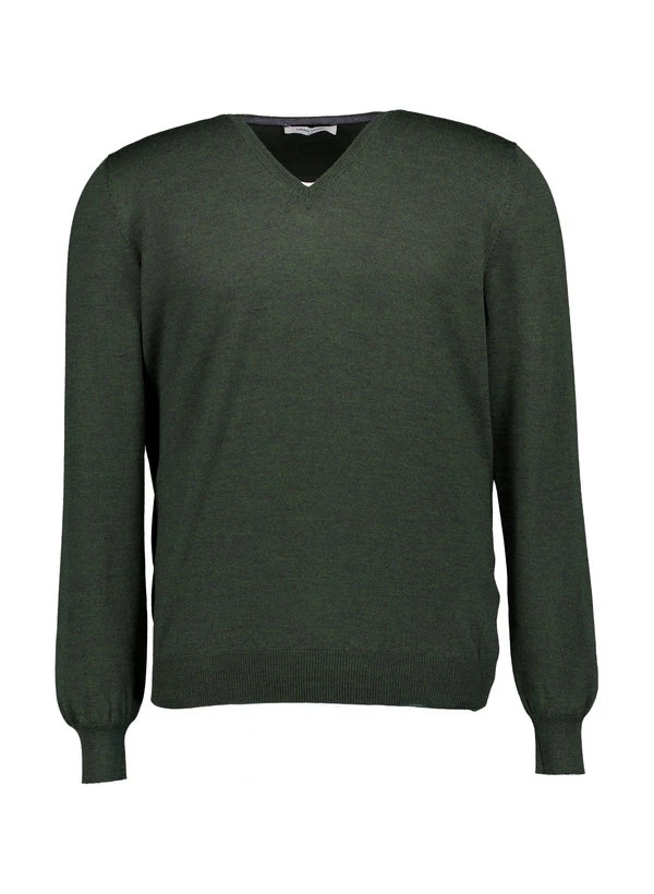 Gran Sasso, Pullover, Schurwolle, flaschengrün meliert Gran Sasso, Pullover, Schurwolle, Flaschengrün Meliert -Herrenausstatter Verkaufe 450334 norm