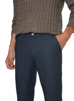 GARDEUR, Chino Tonic, Modern Fit, Mikrofase, Marine Meliert -Herrenausstatter Verkaufe 450343 norm3