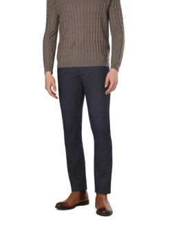 GARDEUR, Hose Bill, Modern Fit, Baumwolle, Marine Meliert