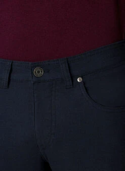 GARDEUR, Hose Bill, Modern Fit, Baumwolle, Dunkelmarine Meliert -Herrenausstatter Verkaufe 450348 norm3