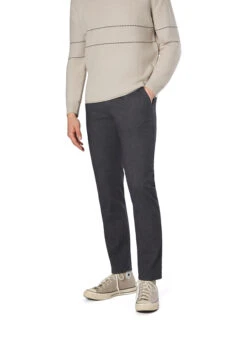 GARDEUR, Chino Bono, Modern Fit, Baumwolle, Dunkelgrau Meliert