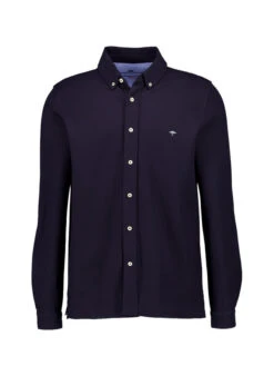 Fynch-Hatton, Hemd, Baumwoll-Piquè, Navy