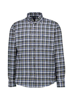 Fynch-Hatton, Hemd, Flanell, Dunkelgrün Kaiert