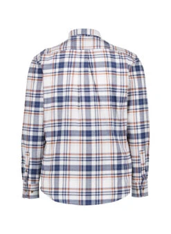 Fynch-Hatton, Hemd, Flanell, Hellblau-weiß Kariert -Herrenausstatter Verkaufe 450401 norm2