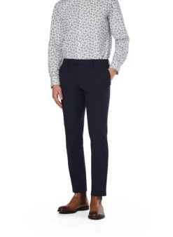 Pierre Cardin, Hose Ryan, Modern Fit, Schurwoll-Stretch, Marine Meliert