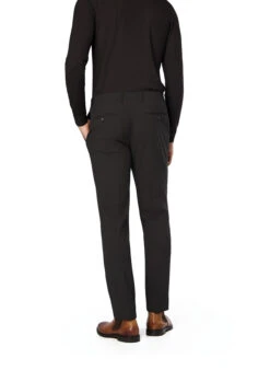 Pierre Cardin, Hose Ryan, Modern Fit, Schurwoll-Stretch, Dunkelbraun Meliert -Herrenausstatter Verkaufe 450528 norm2