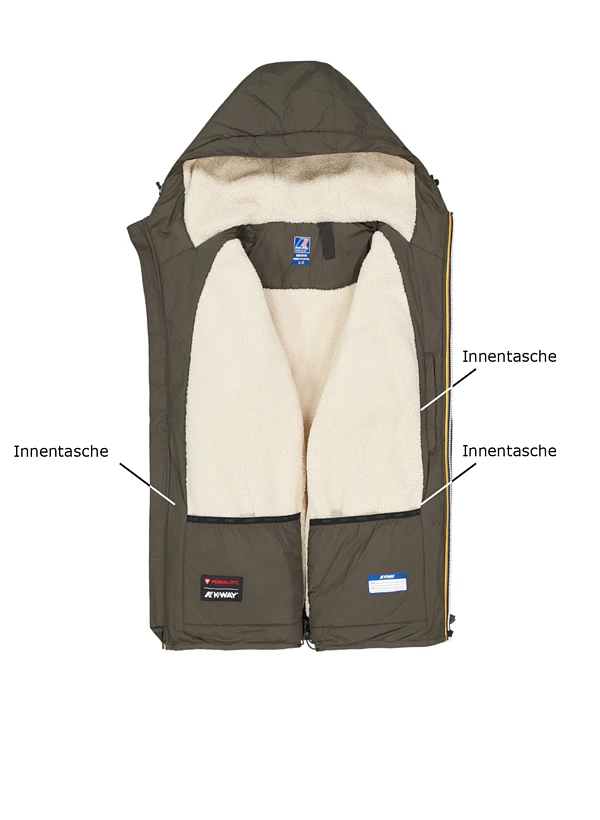 K-WAY, Regenjacke, Mikrofaser wasserabweisend, black olive K-WAY, Regenjacke, Mikrofaser Wasserabweisend, Black Olive -Herrenausstatter Verkaufe 450747 norm3