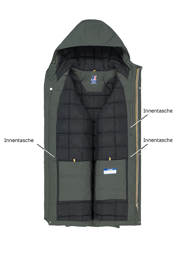 K-WAY, Parka, Mikrofaser wasserabweisend, grün-schwarz K-WAY, Parka, Mikrofaser Wasserabweisend, Grün-schwarz -Herrenausstatter Verkaufe 450750 norm3