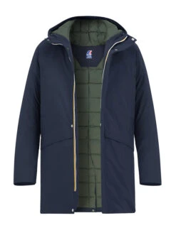 K-WAY, Parka, Mikrofaser Wasserabweisend, Blau-grün