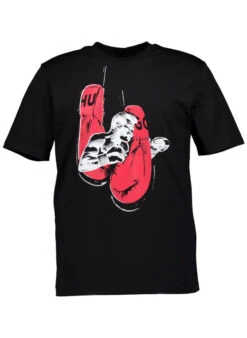 HUGO, T-Shirt Diboxer, Baumwolle, Schwarz