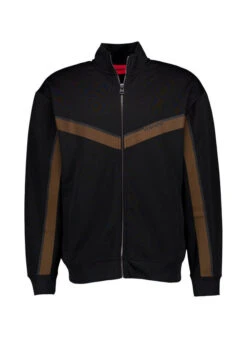 HUGO, Sweatjacke Dingmoor, Baumwolle, Schwarz