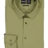BOSS Black, Hemd Hank, Slim Fit, Mikrofaser-Stretch Atmungsaktiv, Oliv