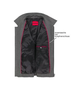 HUGO, Blouson Hellys, Performence Woll-Stretch, Grau -Herrenausstatter Verkaufe 450807 norm3