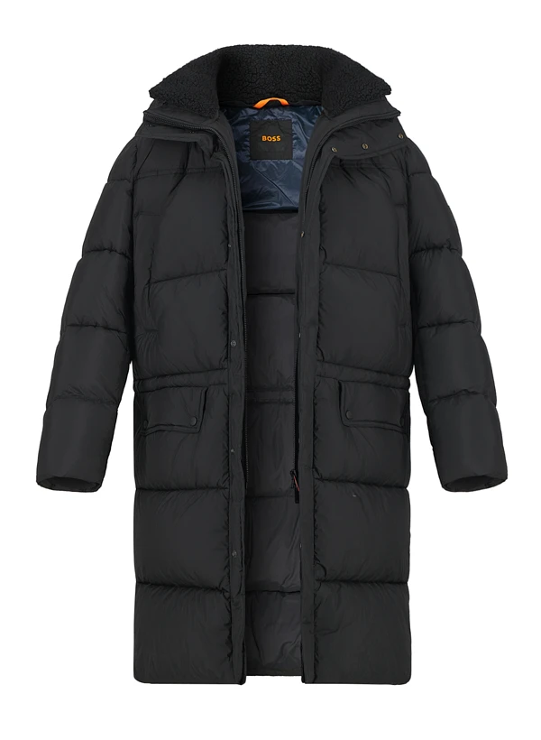 BOSS Orange, Steppmantel Omont, Mikrofaser wasserresistent, schwarz BOSS Orange, Steppmantel Omont, Mikrofaser Wasserresistent, Schwarz -Herrenausstatter Verkaufe 450810 norm