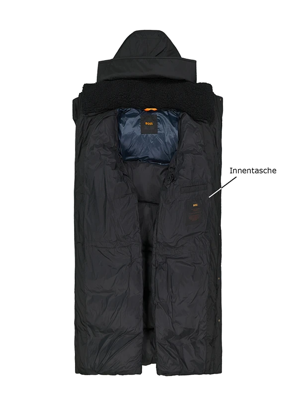 BOSS Orange, Steppmantel Omont, Mikrofaser wasserresistent, schwarz BOSS Orange, Steppmantel Omont, Mikrofaser Wasserresistent, Schwarz -Herrenausstatter Verkaufe 450810 norm3