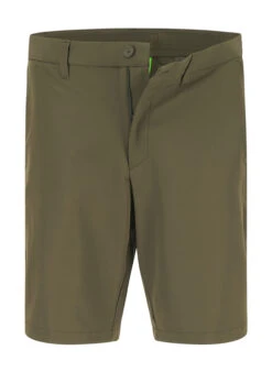 BOSS Green, Shorts Commuter, Slim Fit, Jersey, Wasserabweisend, Olivgrün