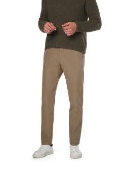 BOSS Green, Hose Commuter, Regular Fit, Mikrofaser-Stretch, Wasserabweisend, Greige