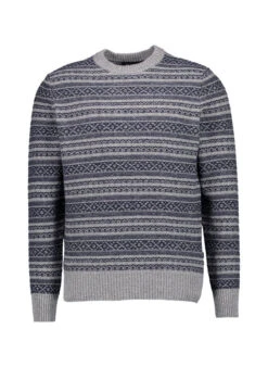 MAERZ Muenchen, Pullover, Wolle, Grau-blau Gemustert