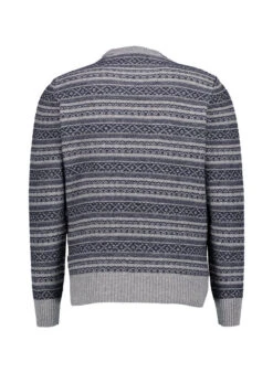 MAERZ Muenchen, Pullover, Wolle, Grau-blau Gemustert -Herrenausstatter Verkaufe 450858 norm2